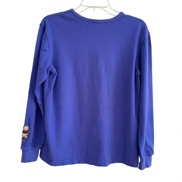 VTG Disney Store Purple Long Sleeve Top Winnie The Pooh Embroidered Mittens M - Picture 7 of 11